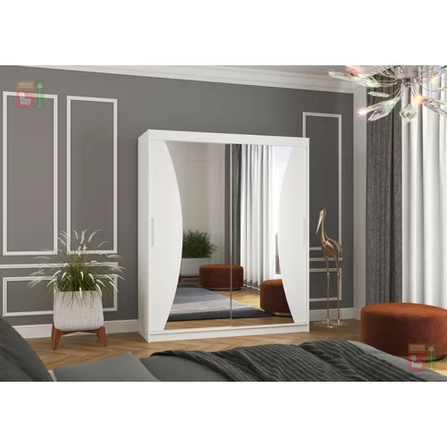 ADRK Furniture Garderobna omara z drsnimi vrati Charlotte 180x215x58 cm