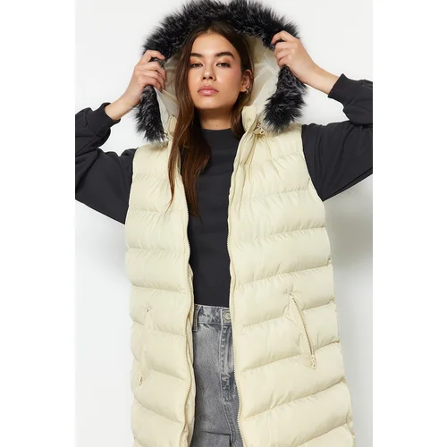 Trendyol Vest - Ecru - Puffer