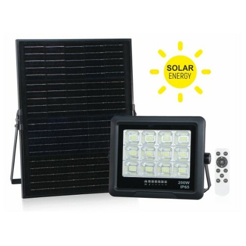  solarna LED reflektor 200W crni 6500K sa daljinskim Cene