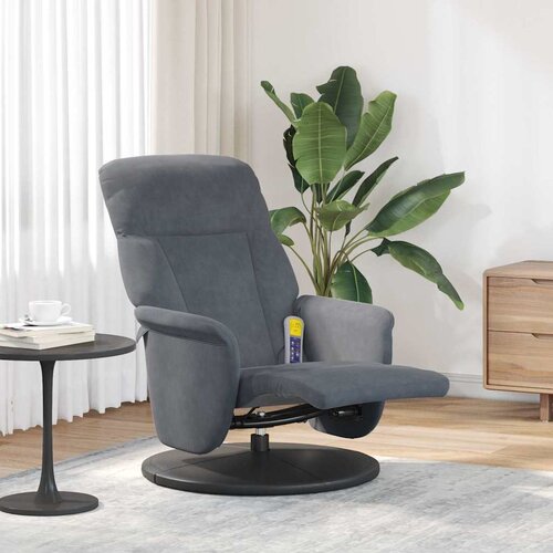 vidaXL Masirni ležalnik Temno siva 91 x 71 x 105.5 cm Žamet Cene