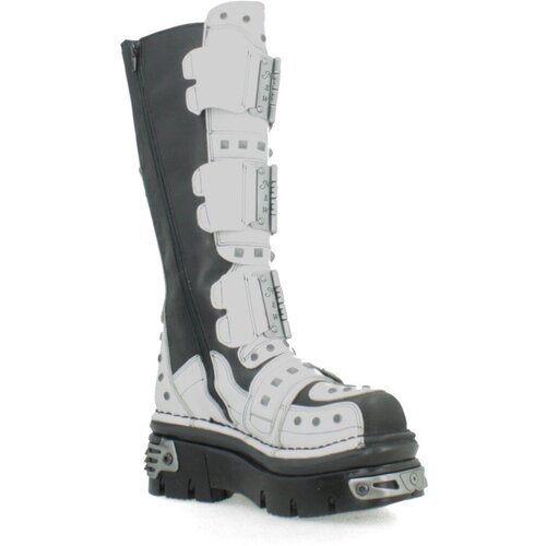 New Rock &amp;Scaron;kornji HIGH BOOT METALLIC M800 C2 HIGH Bela Slike