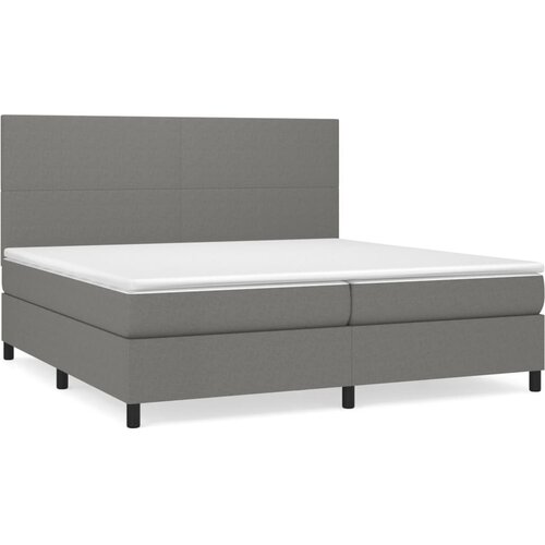 Maison Chic Box spring postelja - Vzmetna postelja z vzmetnico temno siva 200x200 cm blago SL19352, (21894104) Cene