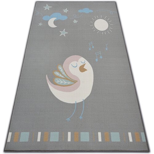 RugsX Preproge Otro&scaron;ka talna obloga LOKO Ptice siva proti 120x170 cm Siva Cene