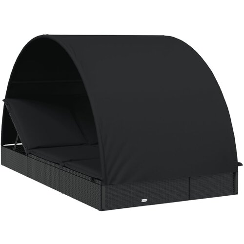 LEŽAJ za sunčanje za 2 osobe 211 x 112 x 140 cm poliratan Slike