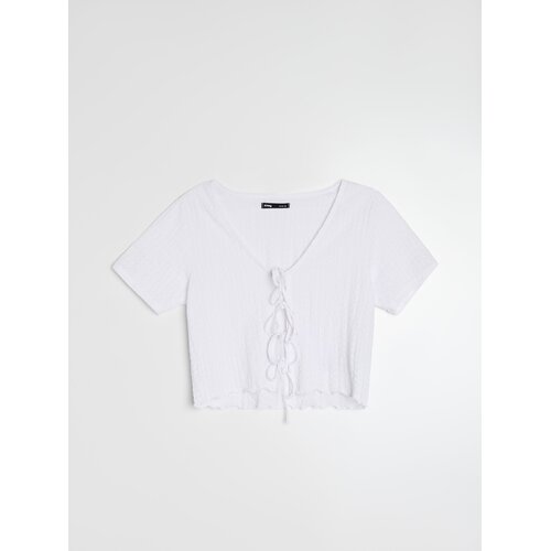 Sinsay Elegantna bluza s dekorativnim vezicama Slike