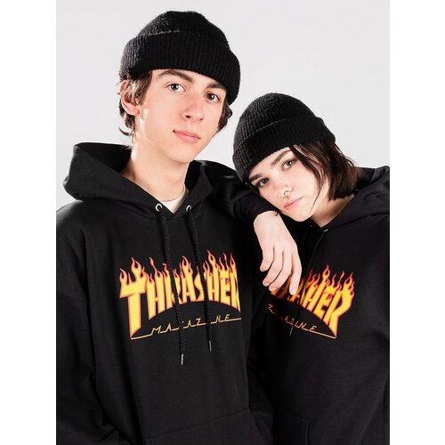 Thrasher Flame Pulover s kapuco black Slike