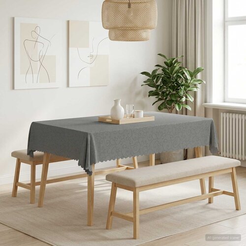  Tkanina za stol Pravokutni Svjetlosiva 110 x 140 cm Cene