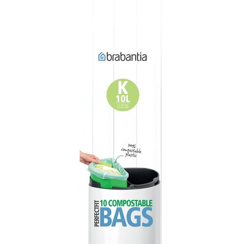 Brabantia Kompostirajuće vreće za smeće u setu 10 kom 10 l PerfectFit K &amp;ndash; Slike