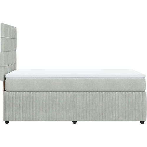 Box spring krevet s madracem svjetlosivi 100x200 cm bar&amp;scaron;unasti Slike