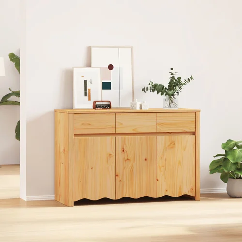 vidaXL Hrast Čvrsto hrastovo drvo Srednje Pohrana Sideboard