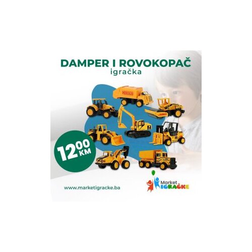  Igračka damper i rovokopač Cijene