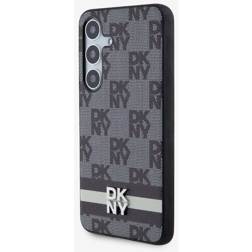 Dkny PU Leather Checkered Pattern and Stripe Samsung Galaxy S24+ Black Ovitek za telefon Vijolična Slike
