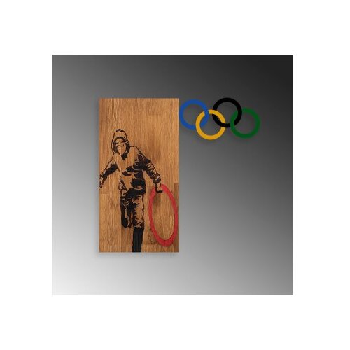 Wallity Zidna dekoracija Banksy - 14, 58x60 cm, Crna Slike