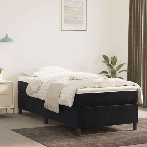  Box spring posteljni okvir črn 90x200 cm žamet, (20685123) Slike