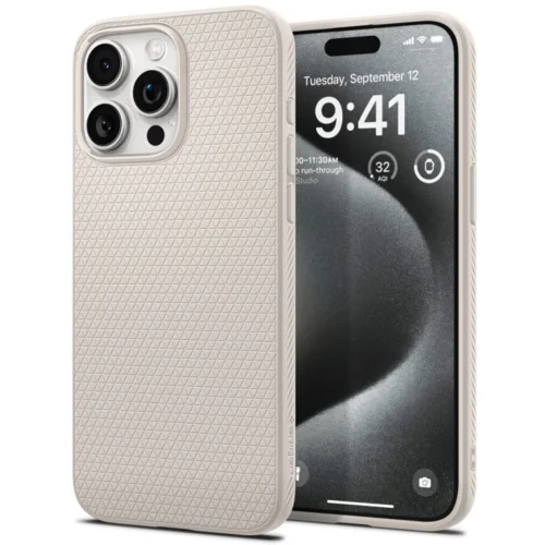  ZAŠTITINA MASKA SPIGEN LIQUID AIR ACS07217 ZA IPHONE 15 PRO - PRIRODNI TITANIJUM