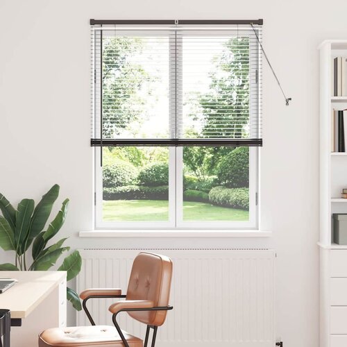 vidaXL Zavjesa za prozor sa zavjesama Ostalo Crna 100 x 175 cm Aluminij Cijene