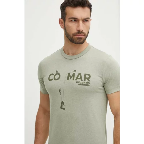 Colmar Majica kratkih rukava za muškarce, boja: zelena, s tiskom