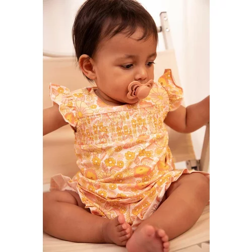 Coccodrillo Kratka majica za dojenčka oranžna barva