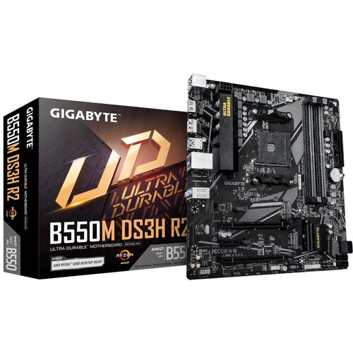 Gigabyte MB B550M DS3H R2 AM4; 4xDDR4; 2xM.2; 4xSATA; 6XUSB; DP; HDMI; PS/2; mATX Cijene