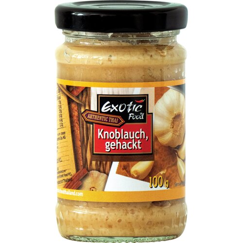 EXOTIC FOOD Sesekljan česen v rastlinskem olju - 100 g Slike