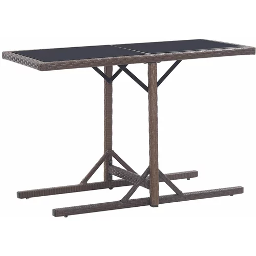 vidaXL Vrtni stol smeđi 110 x 53 x 72 cm stakleni i poliratan