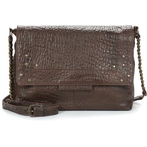 Pieces Torbe za čez ramo PCFELIZIA LEATHER LARGE CROSS BODY Kostanjeva Slike