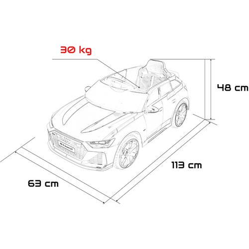  Licencirani auto na akumulator Audi RS6 Avant GT 4x4 - bijeli Slike