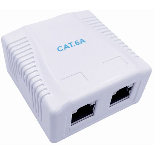 Gembird NCAC-2F6A-01 kutija za povrsinsku montazu sa 2 porta CAT6A FTP Slike