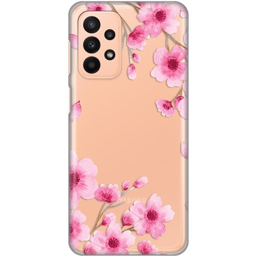 Silikonska maska za Samsung A235F Galaxy A23 4G/5G Rose Flowers Print Skin providna Slike