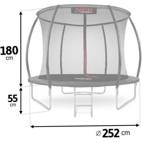  Profilirani vrtni trampolin Neo-Sport 8 ft / 252 cm s unutarnjom za&amp;scaron;titnom mrežom Slike