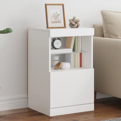  Komoda s LED svjetlima bijela 41x37x67 cm Cijene