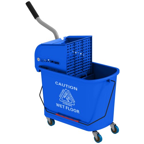 Nesta Čistilni voziček 20 L, moder, vedro z ožemalnikom in ločevalnikom za čisto in umazano vodo, 60&times;27&times;70,5 cm, gospodinjski voziček, (5000493277) Cene