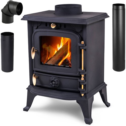 THUNDER Kamin peč &ndash; litoželezna peč s kompletom cevi, ECODESIGN, A energijski razred &reg; DIANA 4,5 kW, (5000120611) Cene