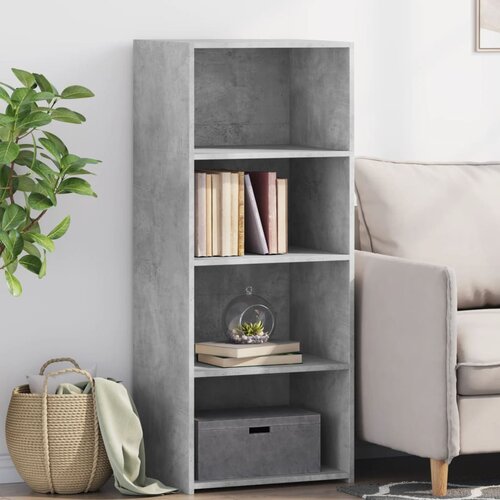 vidaXL Visoka omara betonsko siva 50x41x124 cm inženirski les Cene
