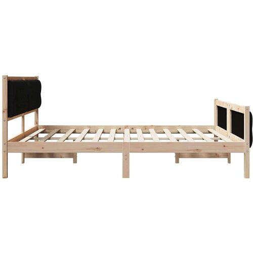  Okvir za krevet s uzglavljem Crna 160 x 200 cm tkanina Slike