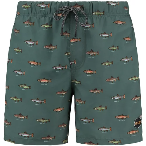 Shiwi Kratke kopalne hlače 'Go Fish' svetlo modra / zelena / svetlo rdeča