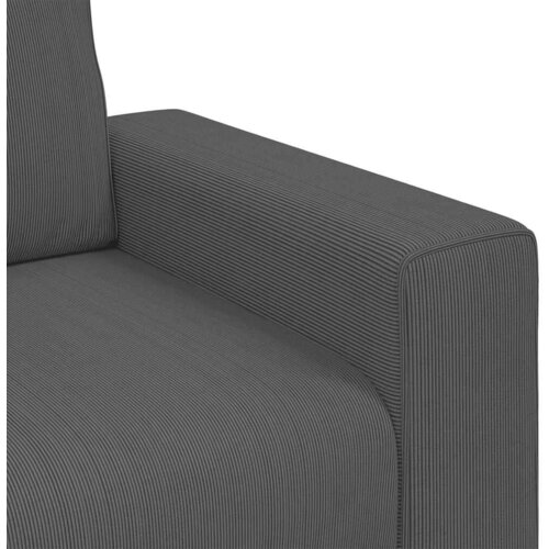  Dvosjed tamno sivi 160x77x82 cm korduro tkanina - Tamno siva 1 160 cm Cene