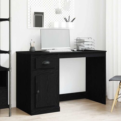  Stol s ladicama Crni hrast 50 x 115 x 75 cm Konstruirano drvo Cene