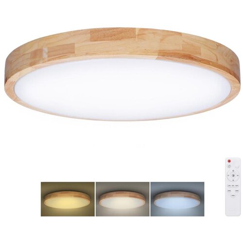 solight WO8010- LED prigu&scaron;iva svetiljka SOLID OAK LED/60W/230V 3000-6500K prečnik 51 cm+daljinski upravljač Cene