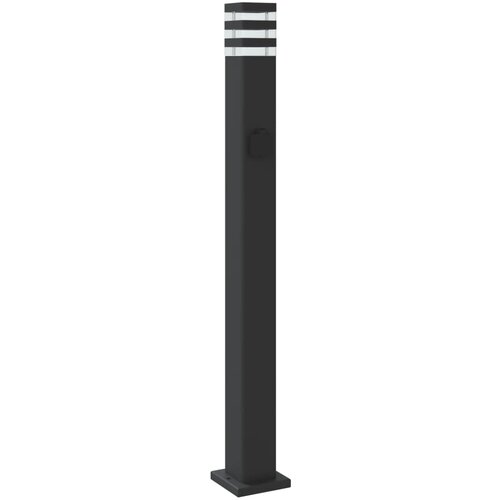  Vanjska podna svjetiljka s utičnicom crna 110 cm aluminijska Slike