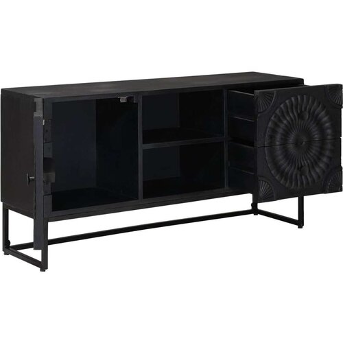  ormar s ladicama s policom s pohranom Crna 105 x 30 x 54 cm Slike