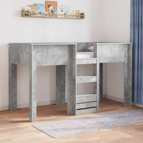  Krevet na kat za djecu s pohranom Betonski sivi 75 x 190 cm Cene