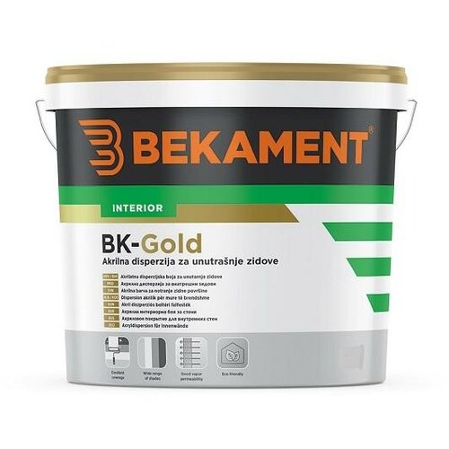 Bekament akrilna disperzija za unutrašnje zidove / bk-gold BA100 - 3 l Slike