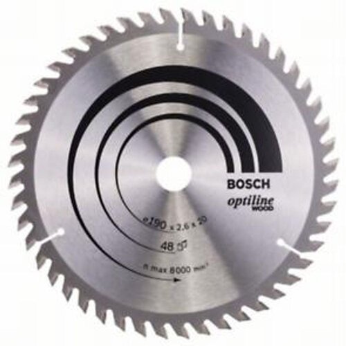 Bosch List kružne testere Optiline Wood 190 x 20;16 x 2.6 mm. 48 Slike