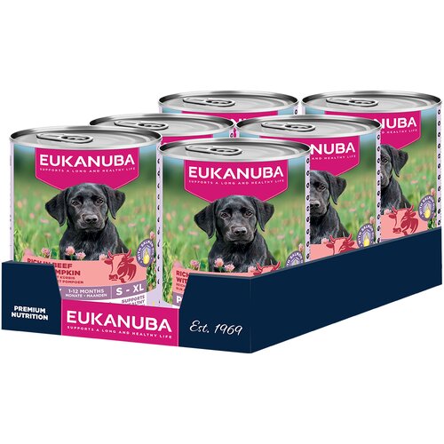 Eukanuba Puppy bogata govedinom s bundevom - 24 x 400 g Cijene