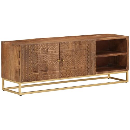  The Living Store TV omarica 110x30x40 cm trden mangov les in železo - TV Omarica, (21442320) Slike
