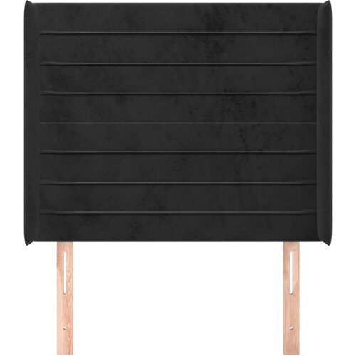  Uzglavlje s u&amp;scaron;ima crno 93x16x118/128 cm bar&amp;scaron;unasto Slike