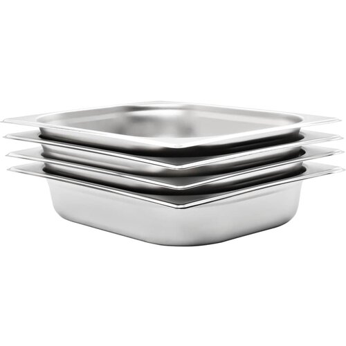 vidaXL Gastronomske posode 4 kosi GN 1/2 65 mm nerjaveče jeklo Cene