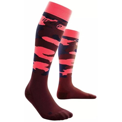 Cep Women&amp;#039;s compression knee-high socks Camocloud Pink/Peacot Slike