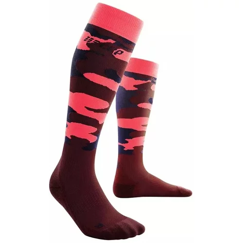 Cep Women's compression knee-high socks Camocloud Pink/Peacot